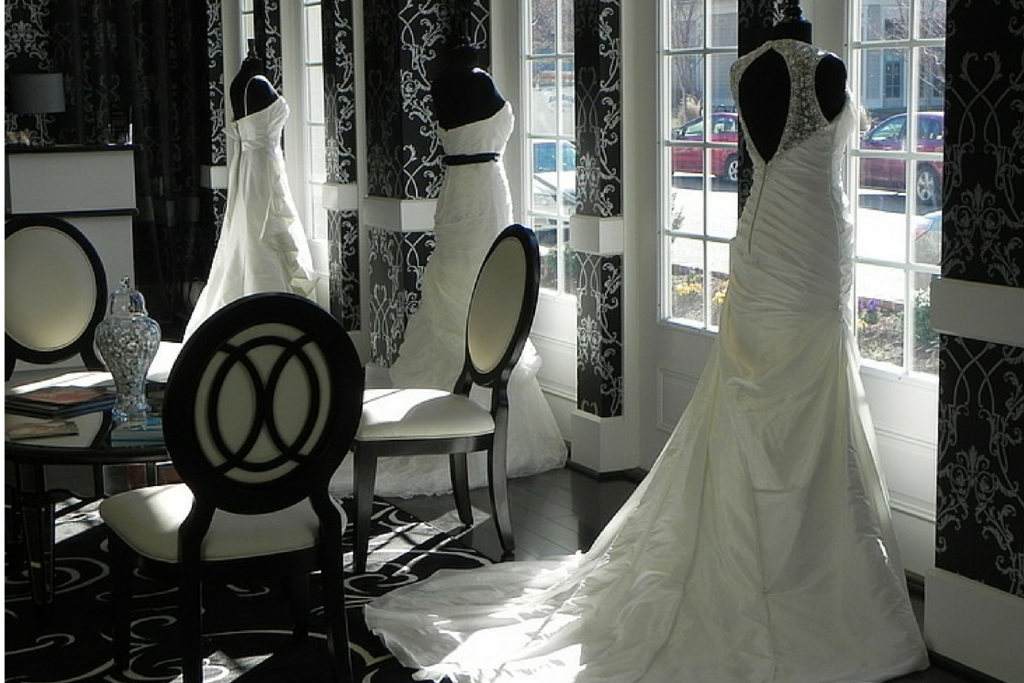 The Inspired Bride inside the boutique