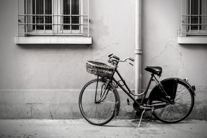 Bicycle with a basket
