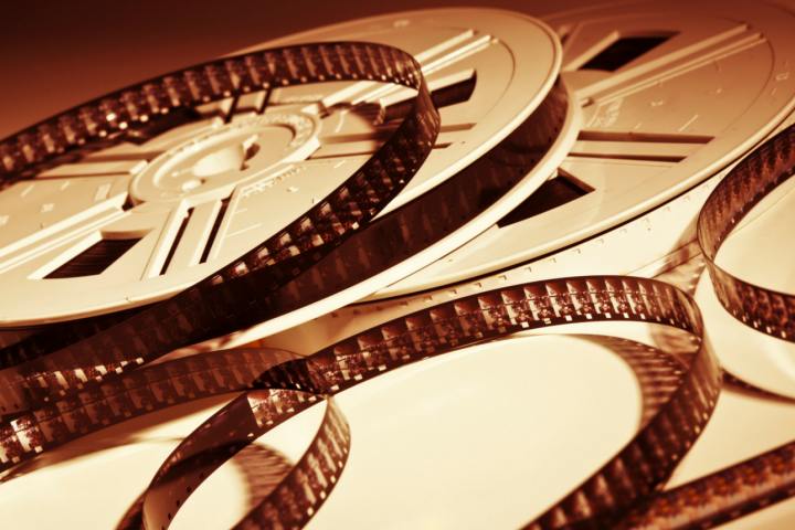 Old-fashioned film rolls