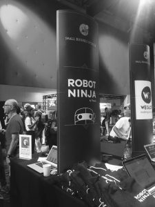 Robot Ninja Hoodies on booth